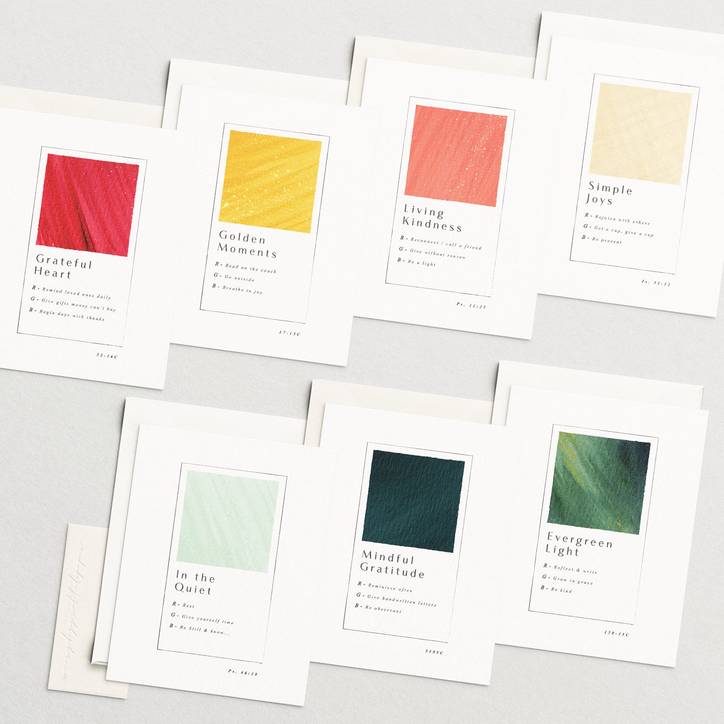 COLORFUL GRATITUDE Notecards Set