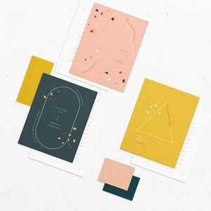 THOUGHTFUL SHAPES Greeting Cards Set